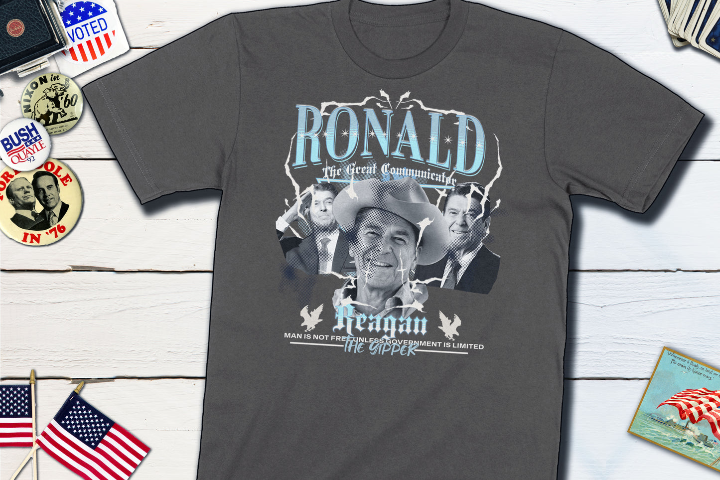 Retro History Ronald Reagan Bootleg Tee