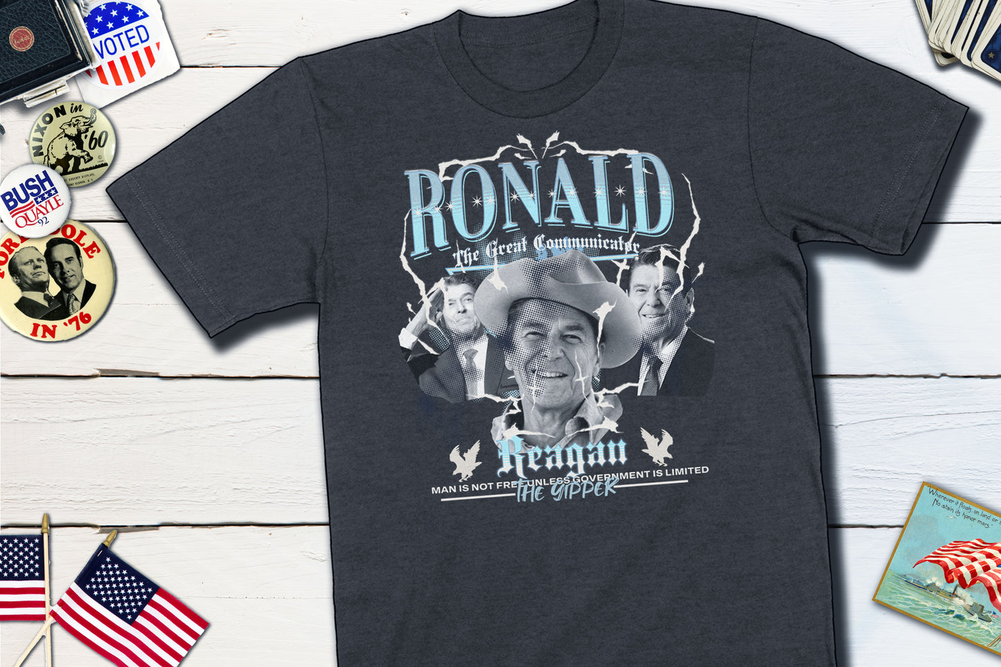 Retro History Ronald Reagan Bootleg Tee