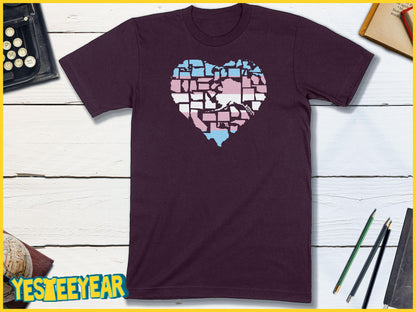Transgender Pride in All 50 States Trans Support Shirt-Unisex T-shirt-Yesteeyear