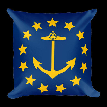 1882 Rhode Island Flag Throw Pillow-Throw Pillow-Yesteeyear