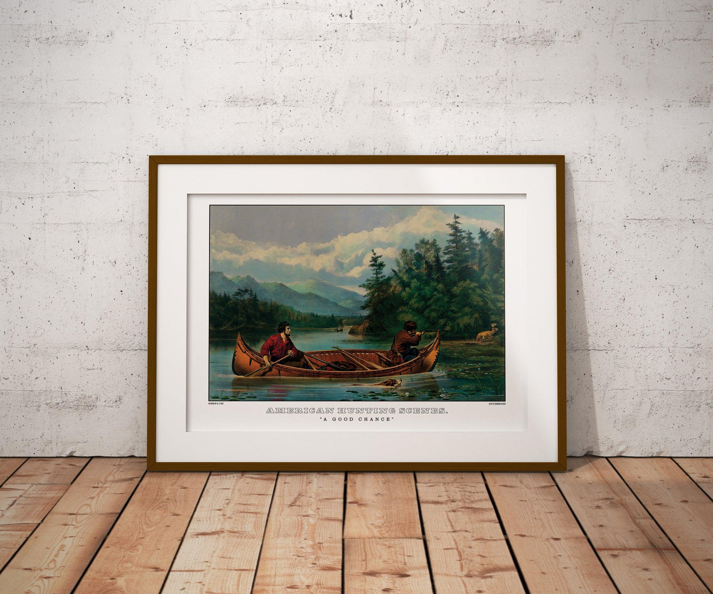 American Hunting Scenes Poster Vintage Currier & Ives Poster-Poster-Yesteeyear