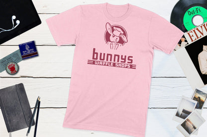 Bunny's Waffle Shops Vintage Matchbook-Unisex T-shirt-Yesteeyear