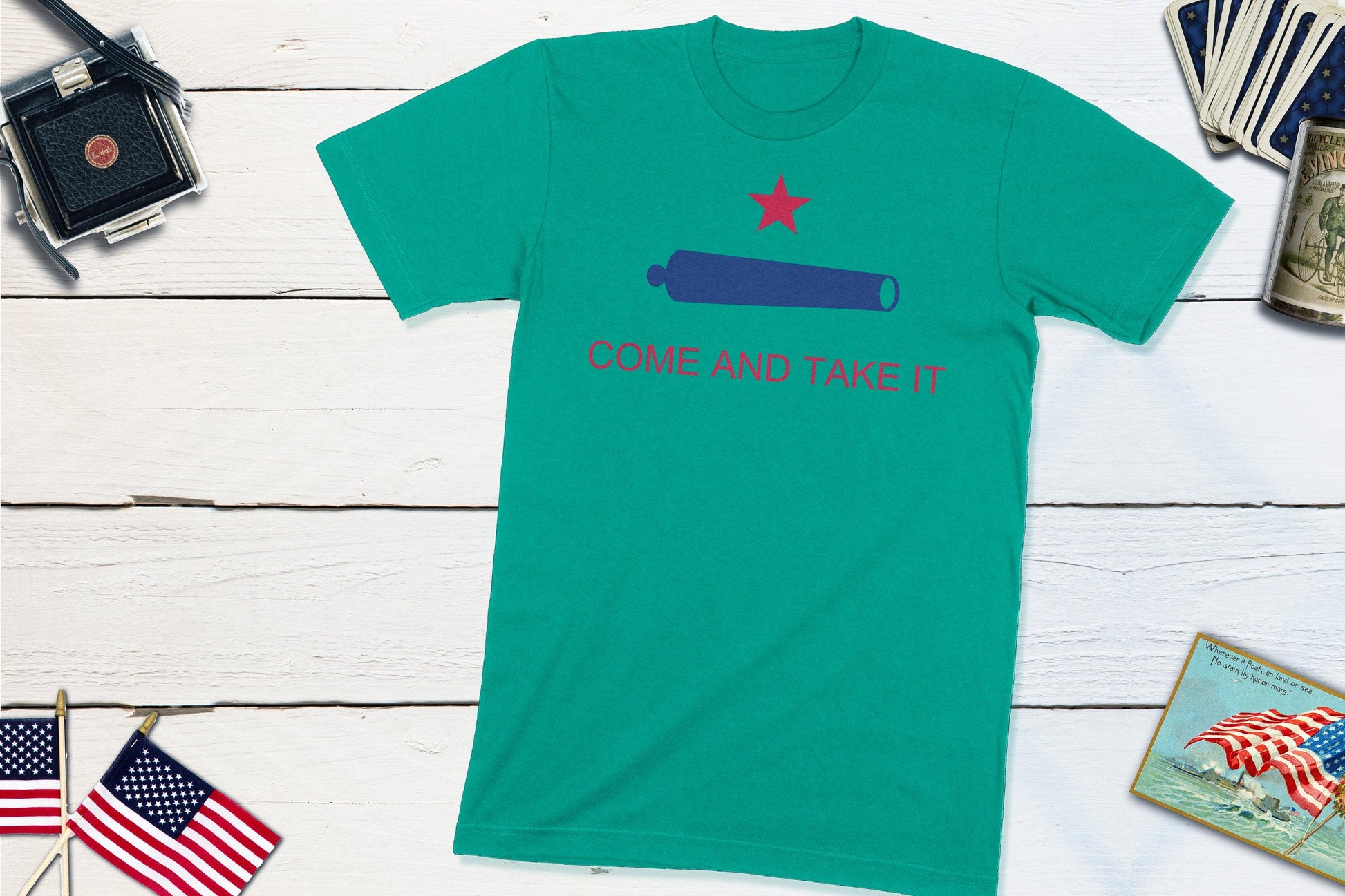 Come & Take It Flag Texas History-Unisex T-shirt-Yesteeyear