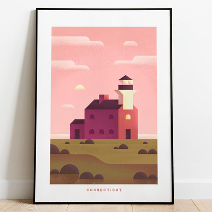 Connecticut Travel Poster Print-Poster-Yesteeyear
