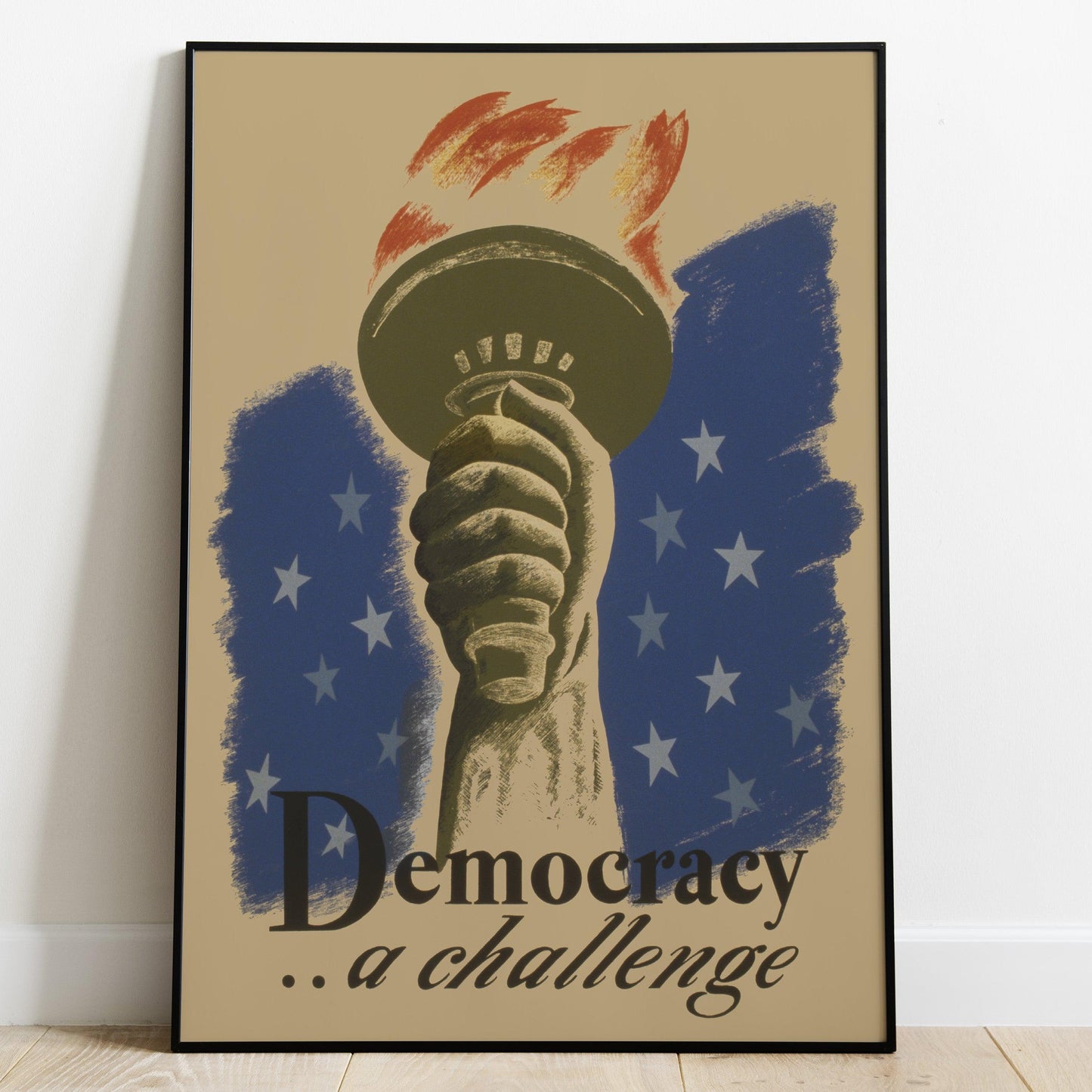 Democracy A Struggle WPA Poster Print-Poster-Yesteeyear