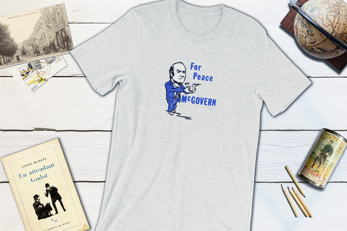 For Peace George McGovern US Presidential Campaign Button-Unisex T-shirt-Yesteeyear