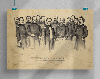 General William Tecumseh Sherman Currier & Ives Poster Print-Poster-Yesteeyear