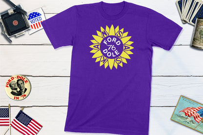Gerald Ford & Bob Dole 1976 Kansas Political Election Campaign Button-Unisex T-shirt-Yesteeyear