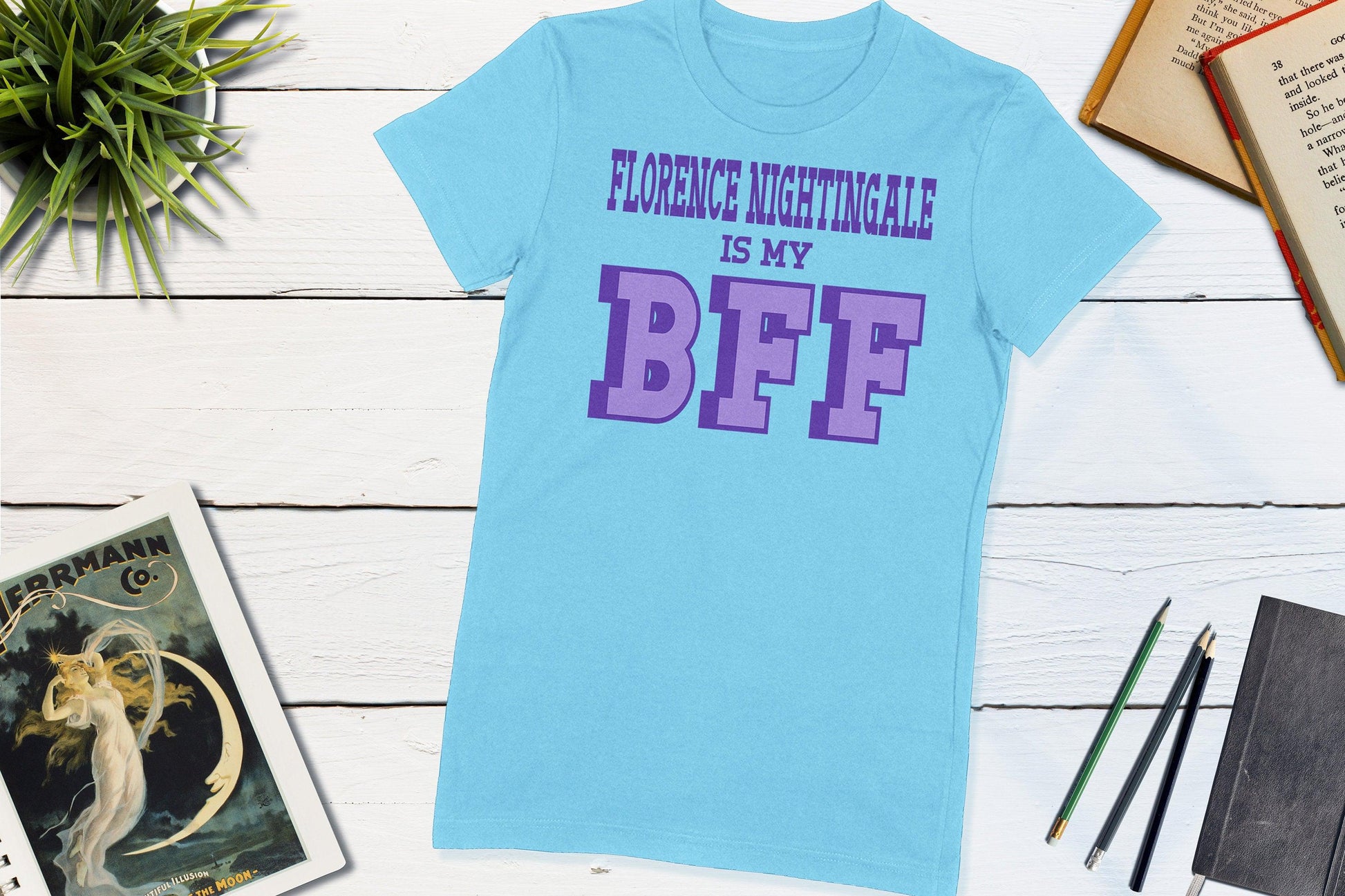 Great Women of History - Florence Nightingale is my BFF-Women's T-shirt-Yesteeyear