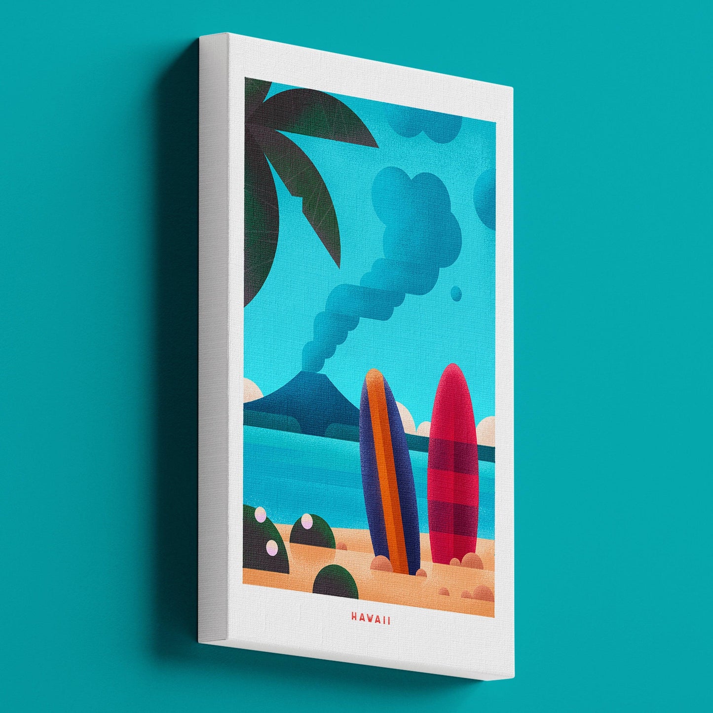 Hawaii Travel Poster Canvas-Canvas-Yesteeyear