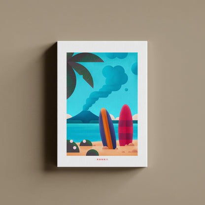 Hawaii Travel Poster Canvas-Canvas-Yesteeyear