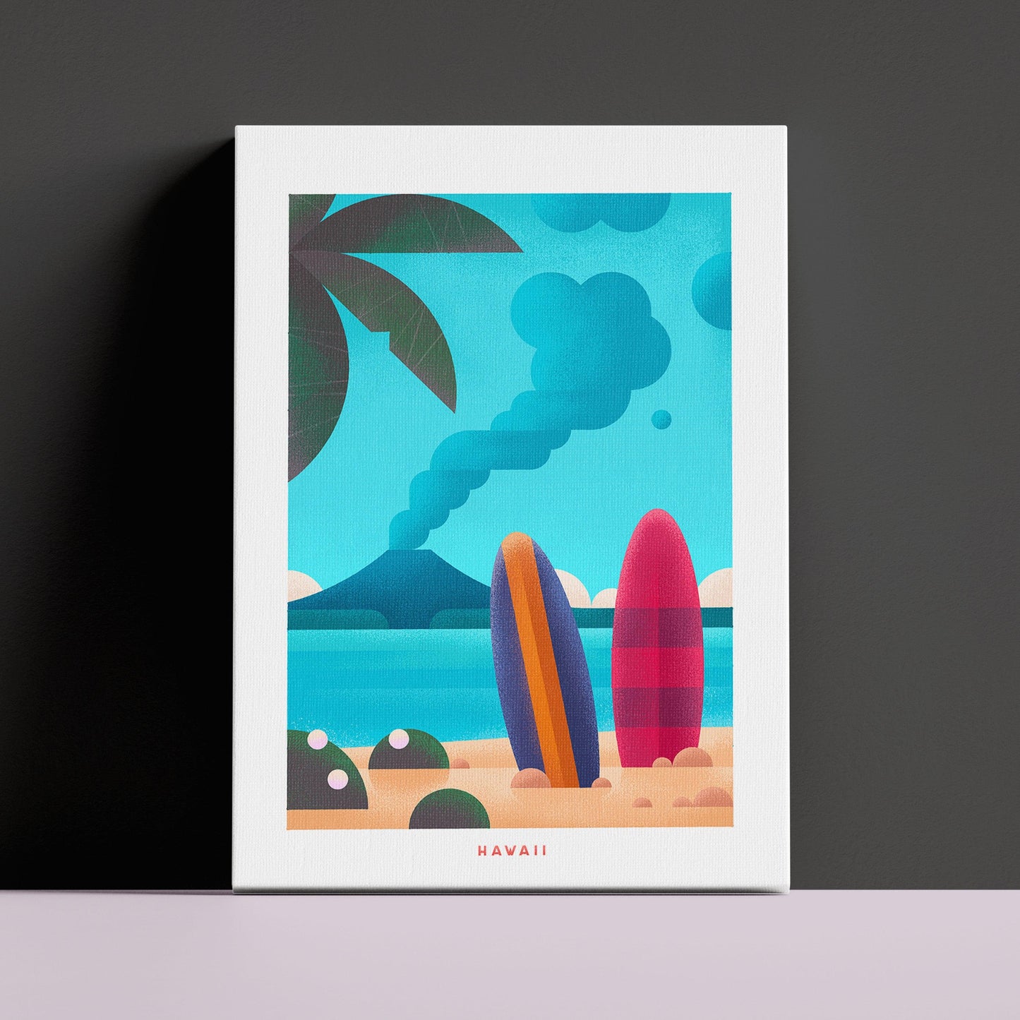 Hawaii Travel Poster Canvas-Canvas-Yesteeyear