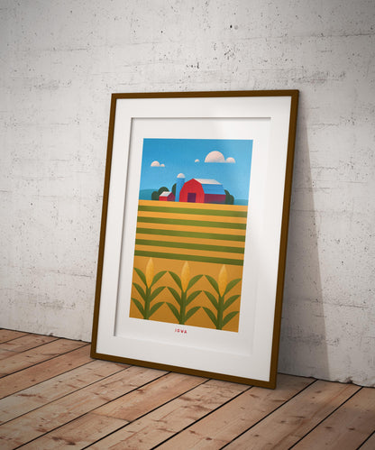 Iowa Travel Poster Print-Poster-Yesteeyear