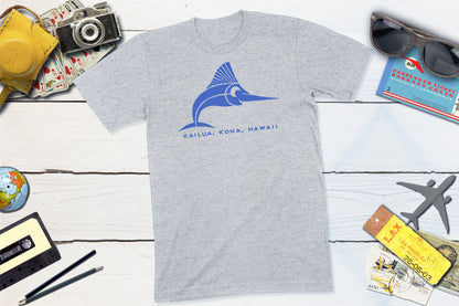 Kailua Kona Hawaii Vintage Travel Sticker Shirt-Unisex T-shirt-Yesteeyear