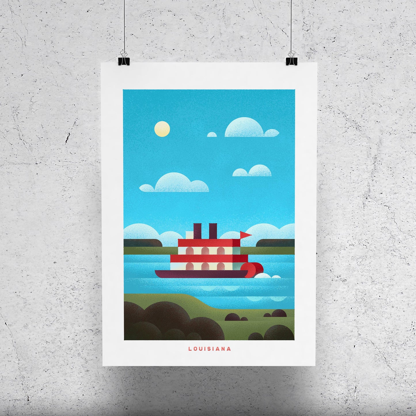 Louisiana Travel Poster Print-Poster-Yesteeyear