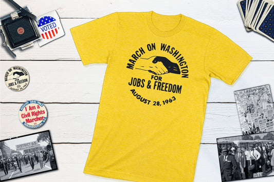 March on Washington for Jobs and Freedom - August 28 1963 - US Civil Rights-Unisex T-shirt-Yesteeyear