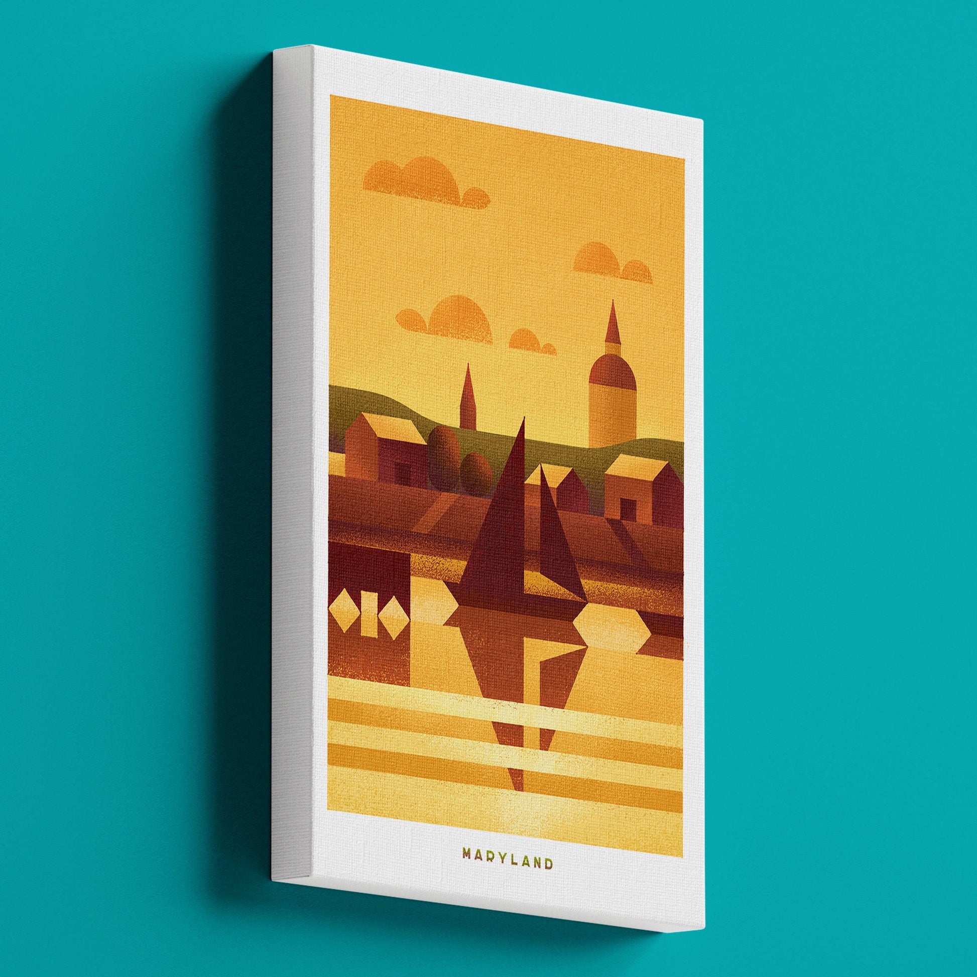 Maryland Travel Poster Canvas-Canvas-Yesteeyear