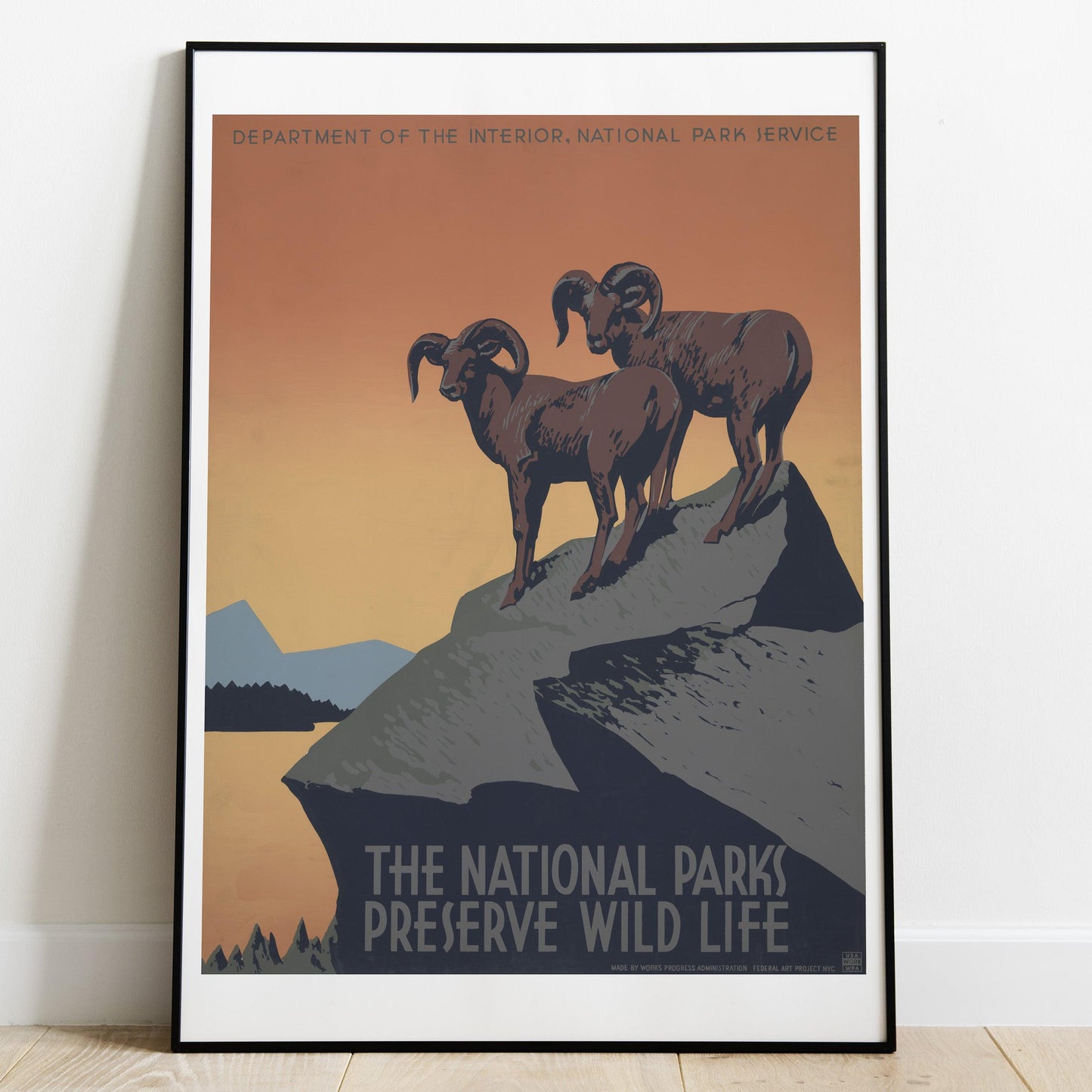 National Parks Preserve Wildlife WPA Poster Print-Poster-Yesteeyear