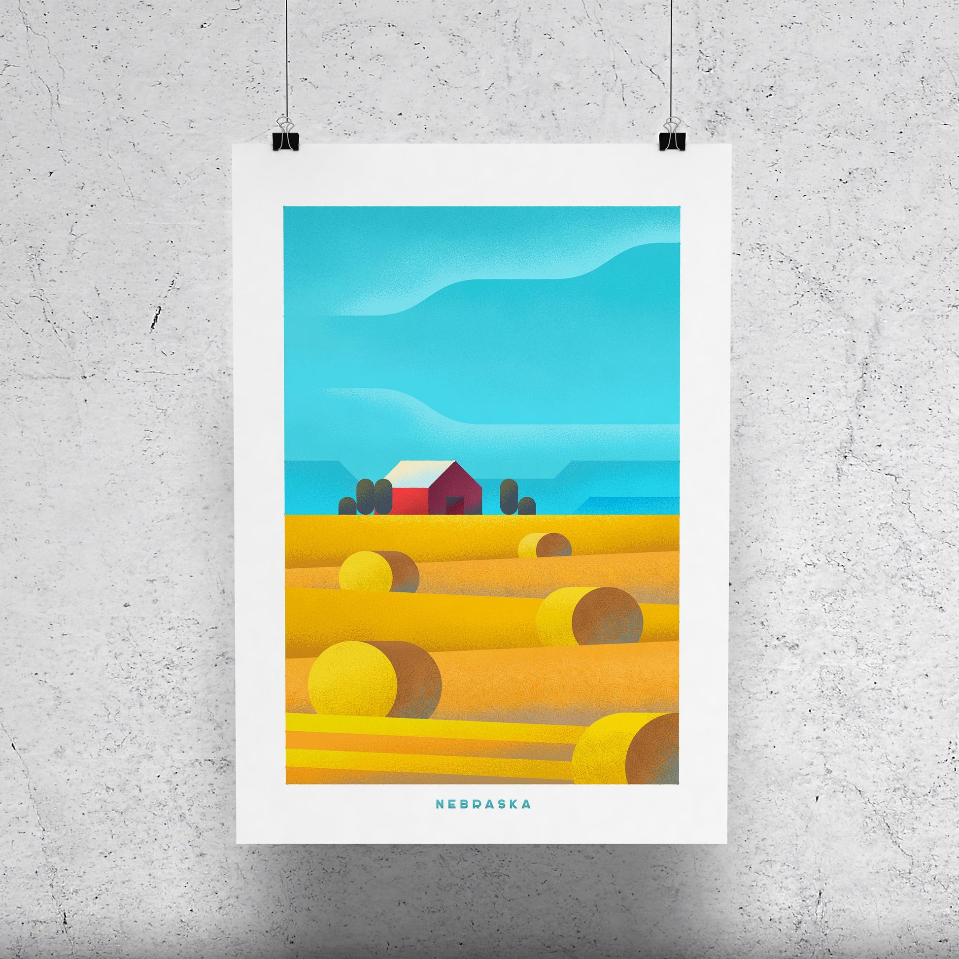 Nebraska Travel Poster Print-Poster-Yesteeyear