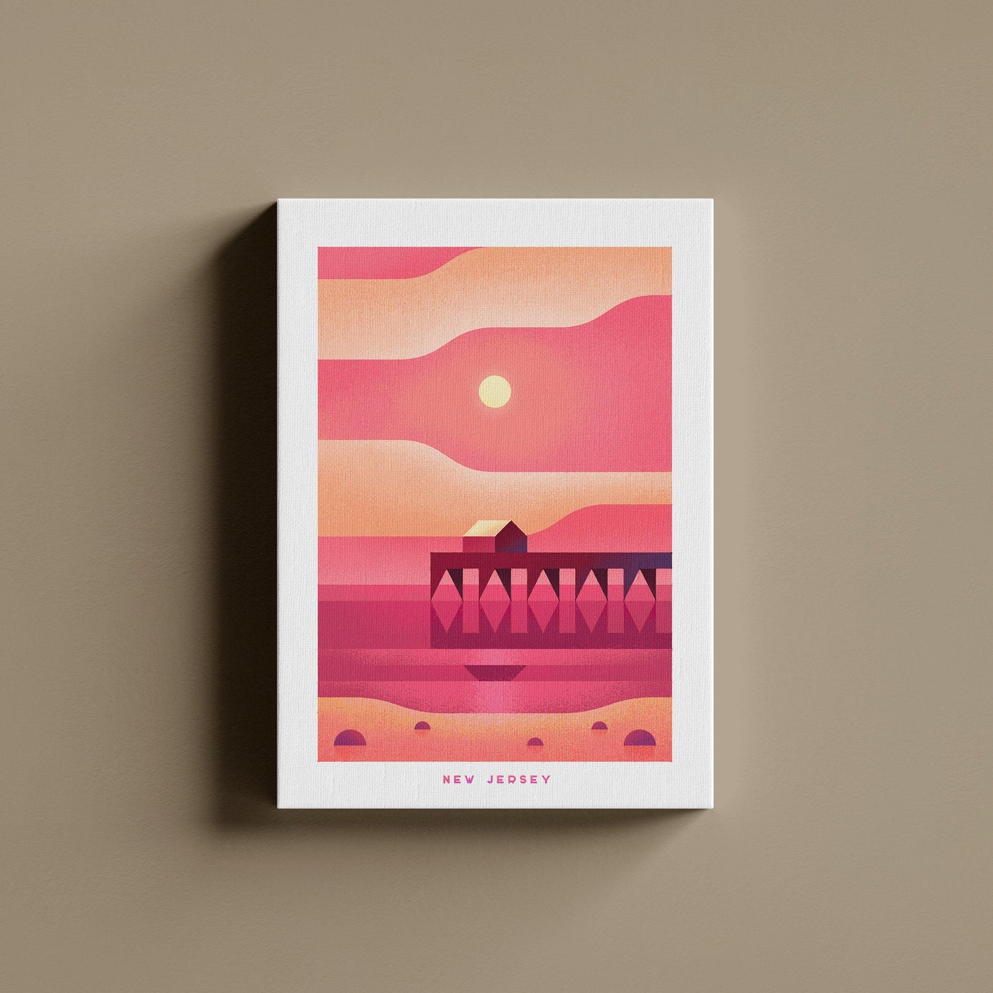 New Jersey Travel Poster Canvas-Canvas-Yesteeyear