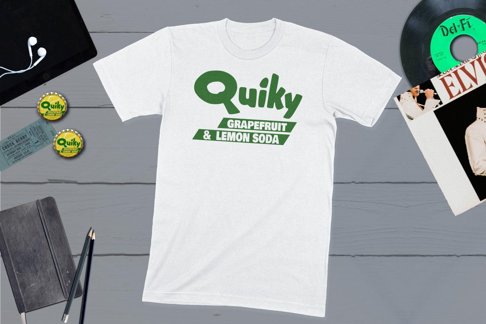 Quiky Grapefruit and Lemon Soda Vintage Bottle Cap-Unisex T-shirt-Yesteeyear