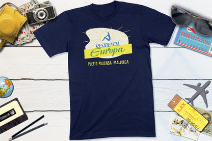 Residencia Europa Puerto Pollensa Mallorca Spain Vintage Travel Sticker-Unisex T-shirt-Yesteeyear