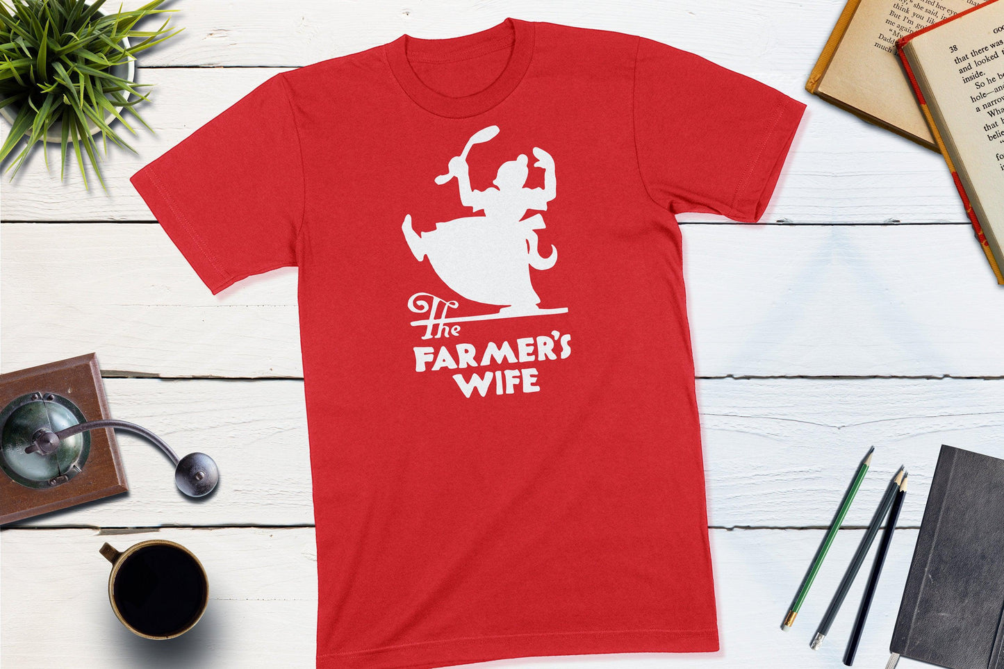 The Farmer's Wife Restaurant Vintage Matchbook-Unisex T-shirt-Yesteeyear