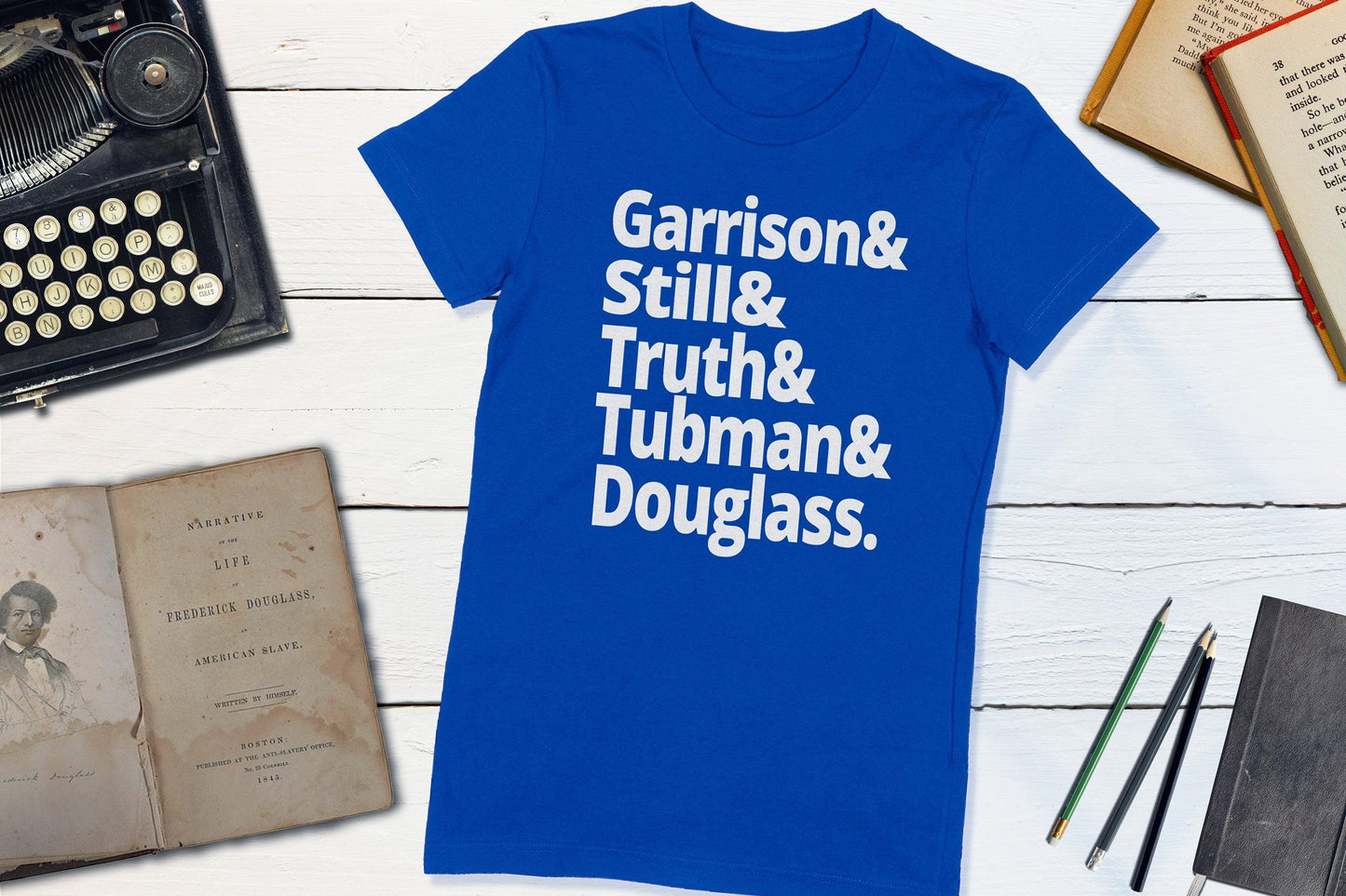 US Abolitionist Leaders - Tubman, Douglass, Truth, Still, Garrison-Women's T-shirt-Yesteeyear