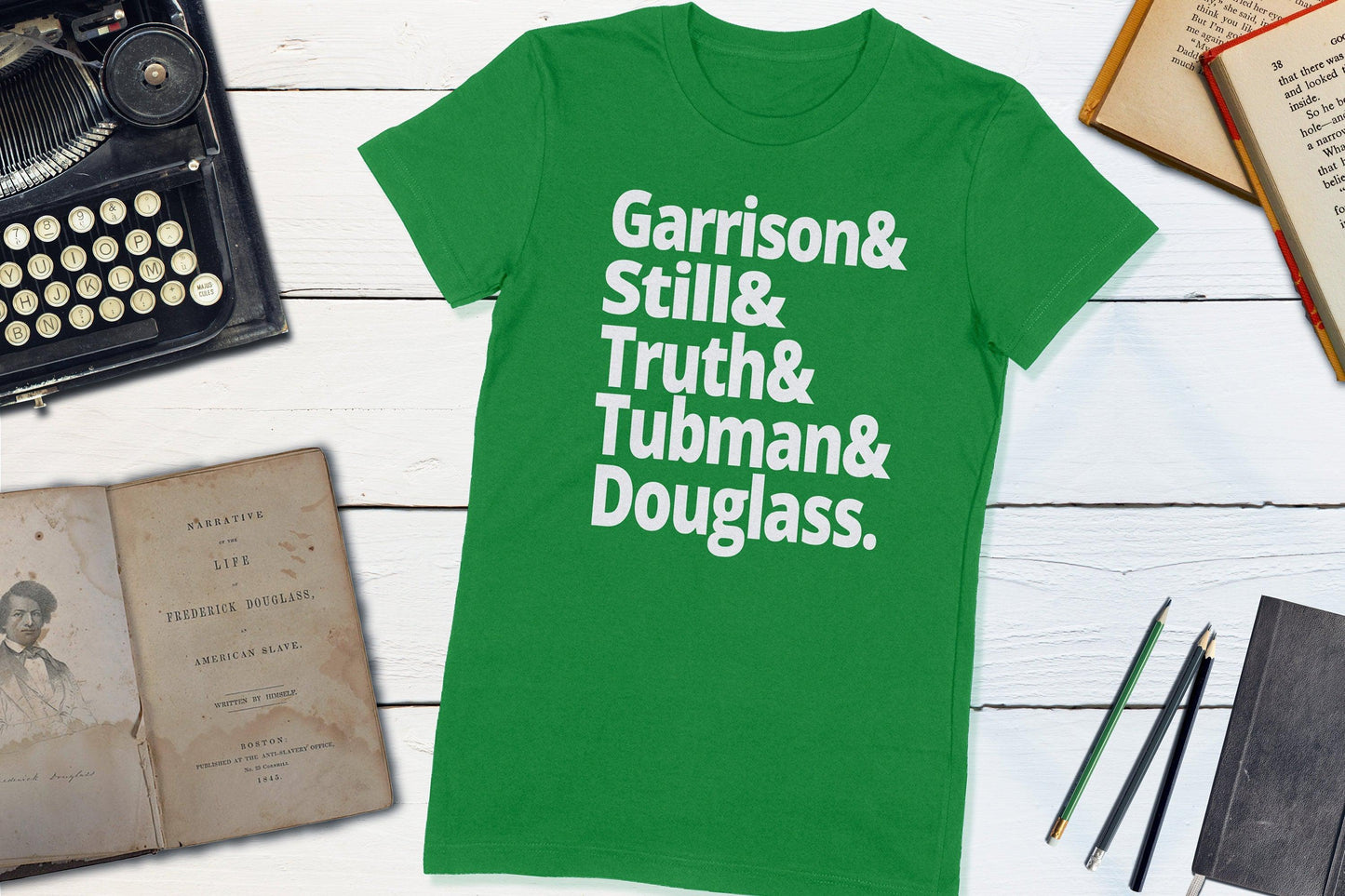 US Abolitionist Leaders - Tubman, Douglass, Truth, Still, Garrison-Women's T-shirt-Yesteeyear