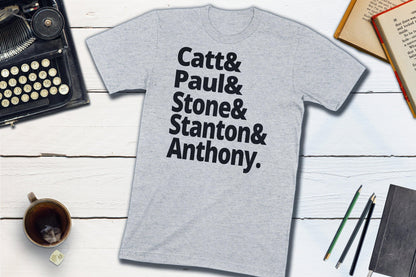 US Women's Suffrage - Anthony, Stanton, Stone, Paul Catt-Unisex T-shirt-Yesteeyear