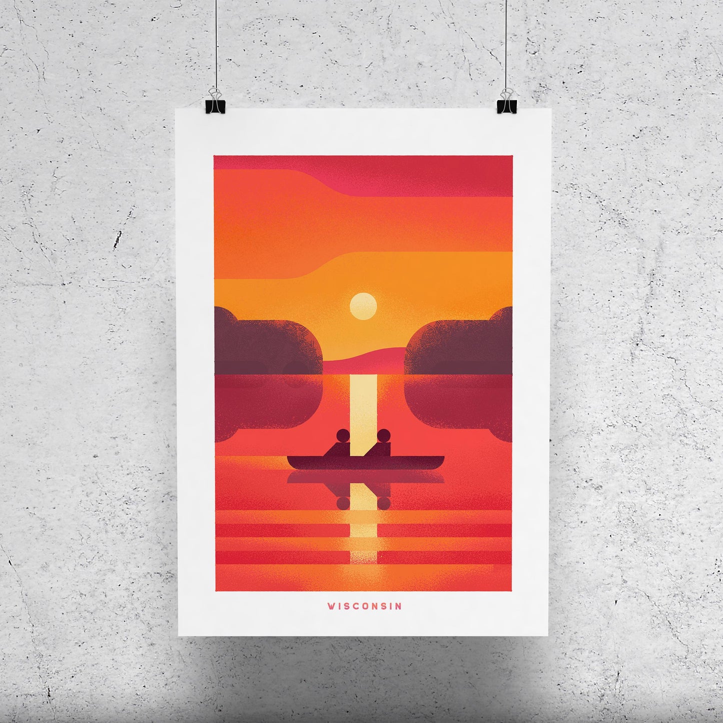 Wisconsin Travel Poster Print-Poster-Yesteeyear