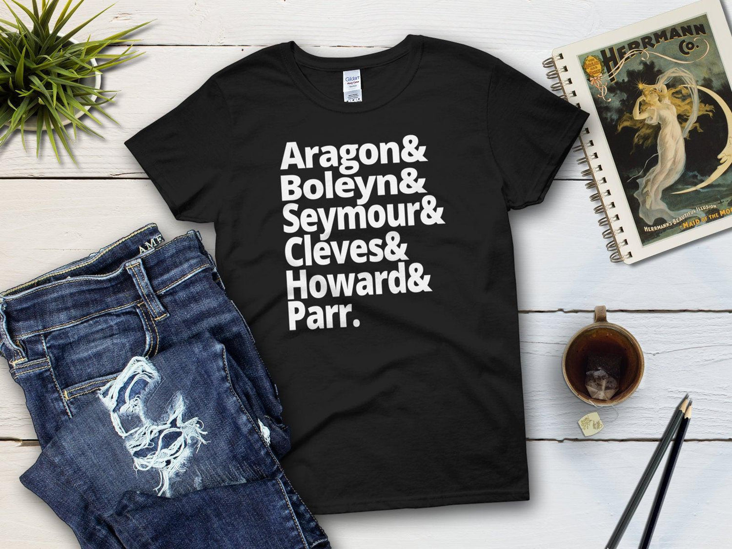Wives of Henry VIII Women's History Shirt-Women's T-shirt-Yesteeyear